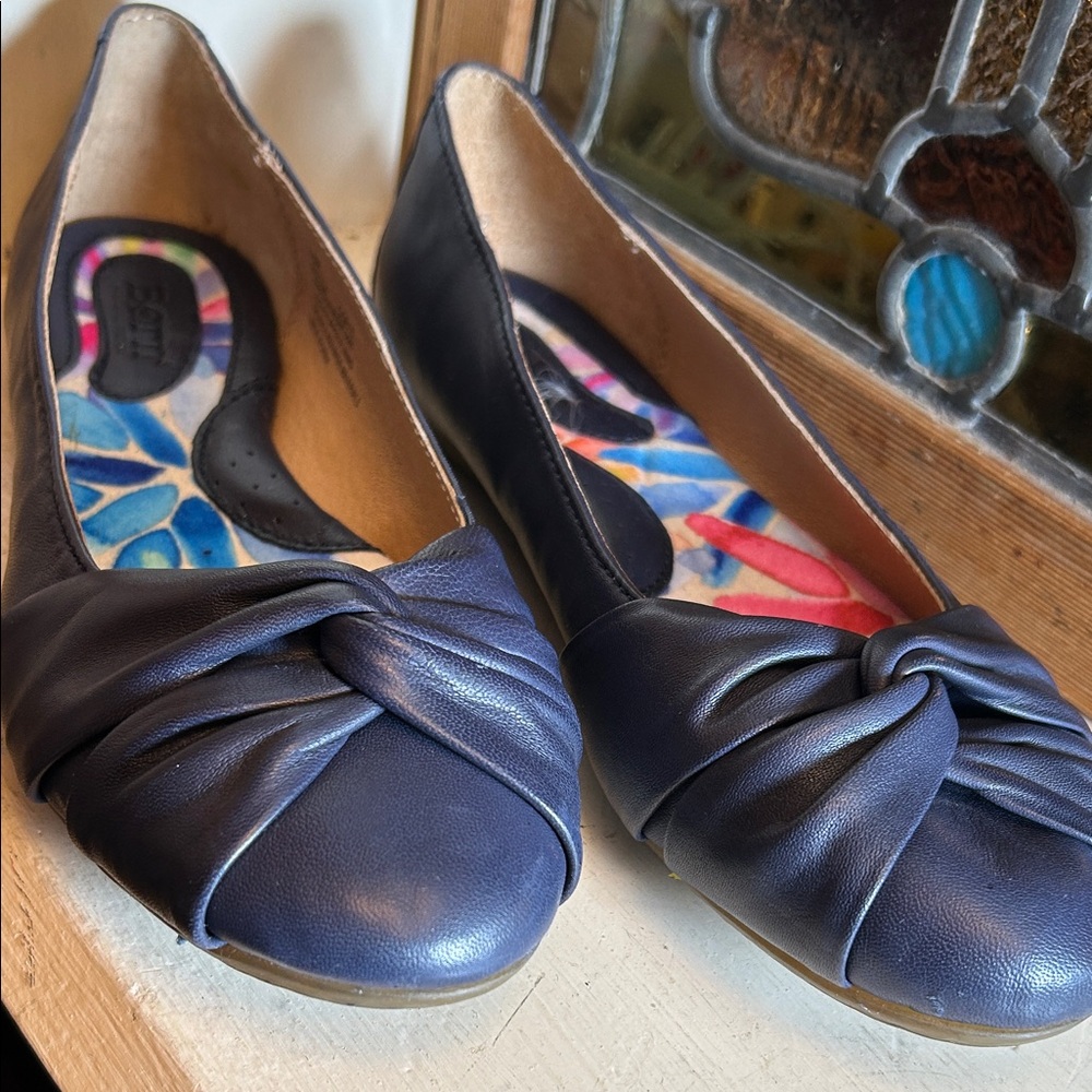 Born Dark Blue Women's Flats with Twisted Design